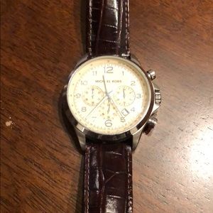 Michael Kors Men’s Brown Leather Chronograph Watch
